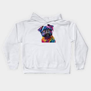 Colorful beautiful dog Kids Hoodie